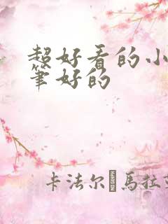 超好看的小说文笔好的