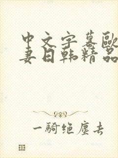 中文字幕欧美人妻日韩精品