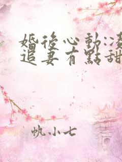 婚后心动:凌总追妻有点甜小说无弹窗