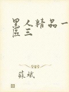 黑人精品一区二区三