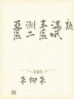 亚洲丰满熟女一区二区哦