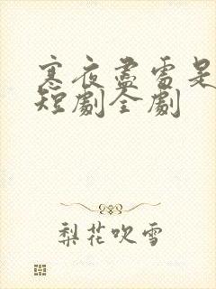 寒夜尽处是卿心短剧全剧