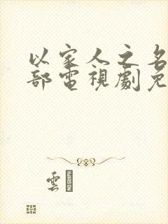 以家人之名第二部电视剧免费观看