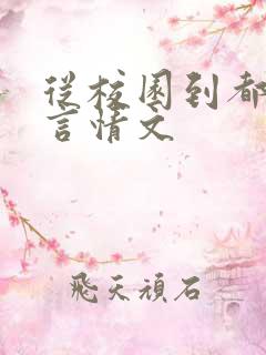 从校园到都市的言情文