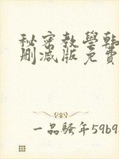 秘密教学韩漫无删减版免费