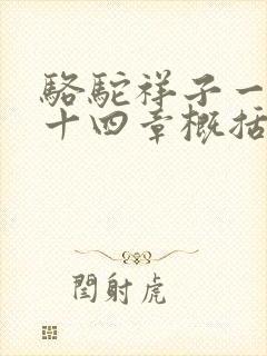 骆驼祥子一到二十四章概括