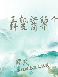 王凯沐的个人资料及简介