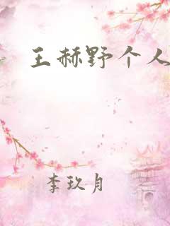 王赫野个人简介