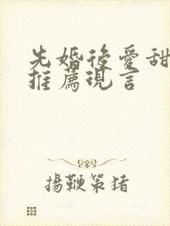 先婚后爱甜宠文推荐现言