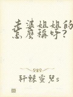 老婆姐姐的女儿怎么称呼?