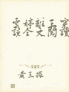 云婷离王穿越小说全文阅读