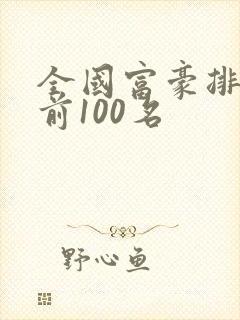 全国富豪排行榜前100名