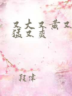 又大又黄又粗又猛又爽