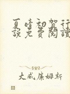 夏晴初贺行舟小说免费阅读最新章节