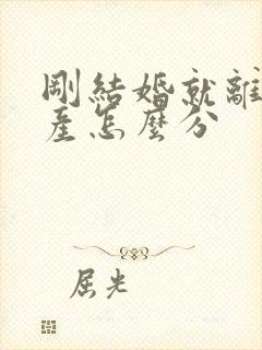 刚结婚就离婚财产怎么分