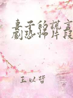 妻子的谎言电视剧恐怖片段