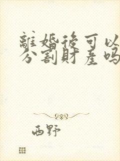 离婚后可以重新分割财产吗?