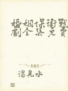 婚姻保卫战电视剧全集免费观看