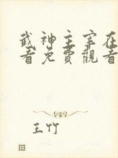 武神主宰在线观看免费观看完整版