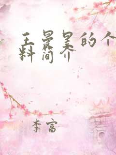 王曼昱的个人资料简介