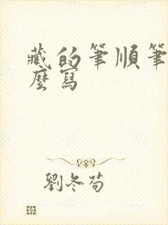 藏的笔顺笔画怎么写