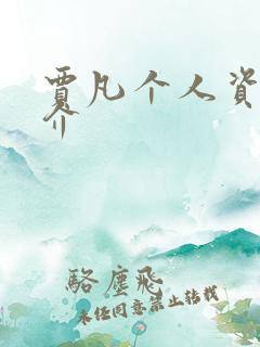 贾凡个人资料简介