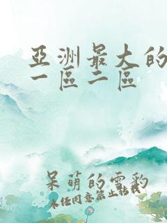 亚洲最大的av一区二区