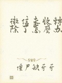 微信未收转账删除了怎么办