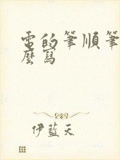 电的笔顺笔画怎么写