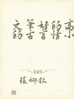 文笔好的高质量的古言情小说推荐