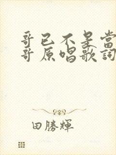 哥已不是当年的哥原唱歌词