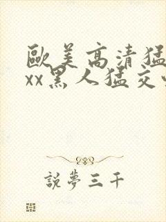 欧美高清猛交xxx黑人猛交性乱