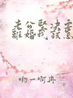 老公坚决要和我离婚我该怎么办