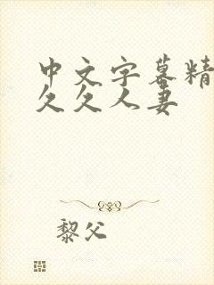 中文字幕精品久久久人妻