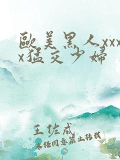 欧美黑人xxxx猛交少妇