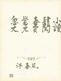 忽觉春肆小说全文免费阅读无弹窗