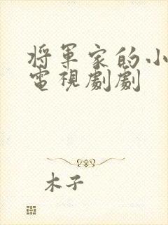 将军家的小娘子电视剧剧