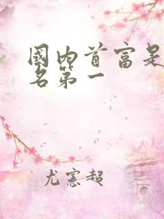 国内首富是谁排名第一