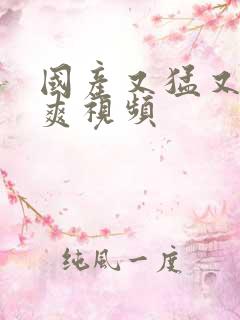 国产又猛又粗又爽视频