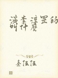 演李淳罡的演员叫什么