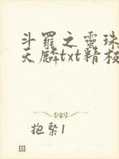 斗罗之灵珠神剑天麟txt精校无错版