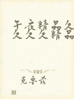 午夜精品久久久久久久精品