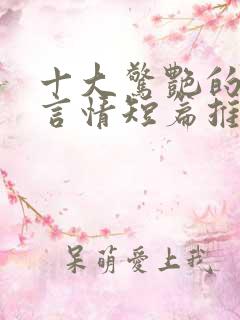 十大惊艳的小说言情短篇推荐完结