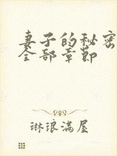 妻子的秘密小说全部章节