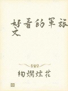 好看的军旅甜宠文