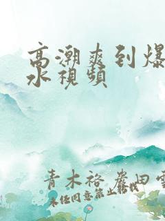 高潮爽到爆的喷水视频