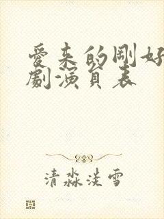 爱来的刚好电视剧演员表