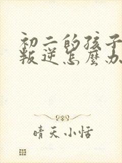 初二的孩子厌学叛逆怎么办