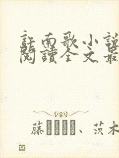 许南歌小说免费阅读全文最新章节