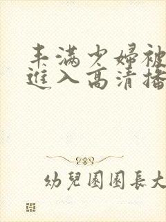 丰满少妇被猛烈进入高清播放小说